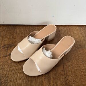 &OtherStories Cream Block Heel Mules